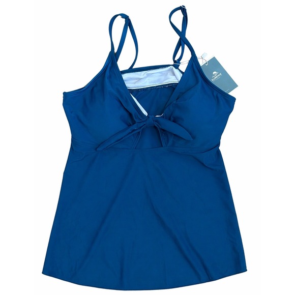 Eomenie Other - Eomenie Blue Tankini Top Medium Tie Front Adjustable Straps NWT